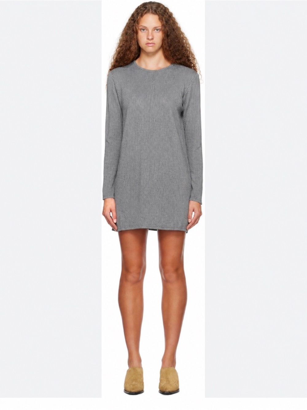 ANINE BING Moss Dress in Black And Grey - Picture 6 of 10